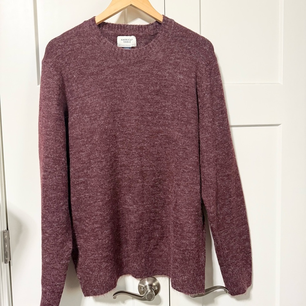American Eagle Outfitters Burgundy cabin brushed Crewneck Sweater men’s large